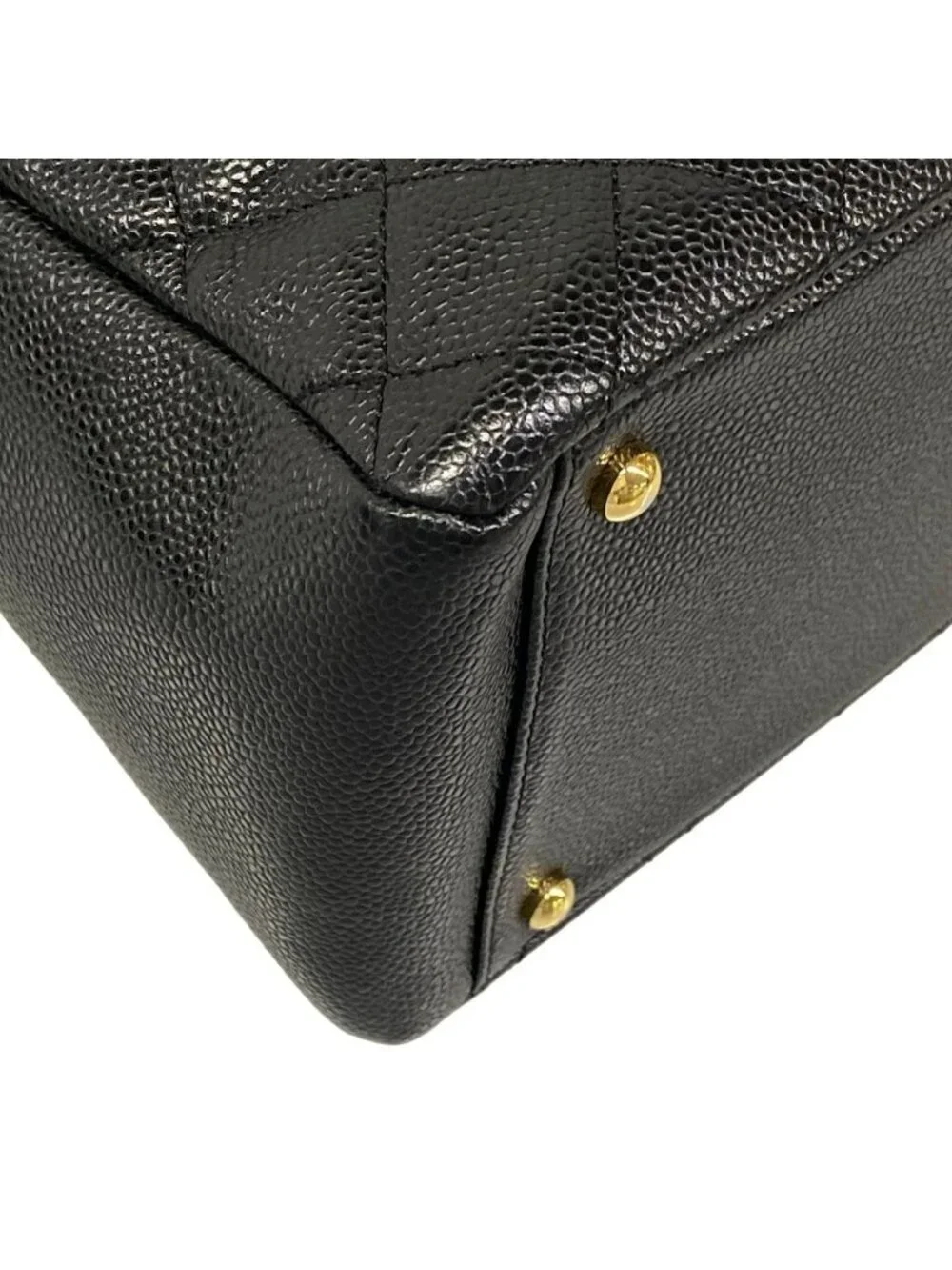 Chanel Shoulder Bag Petit Timeless Tote Quilted Black Chain Gold